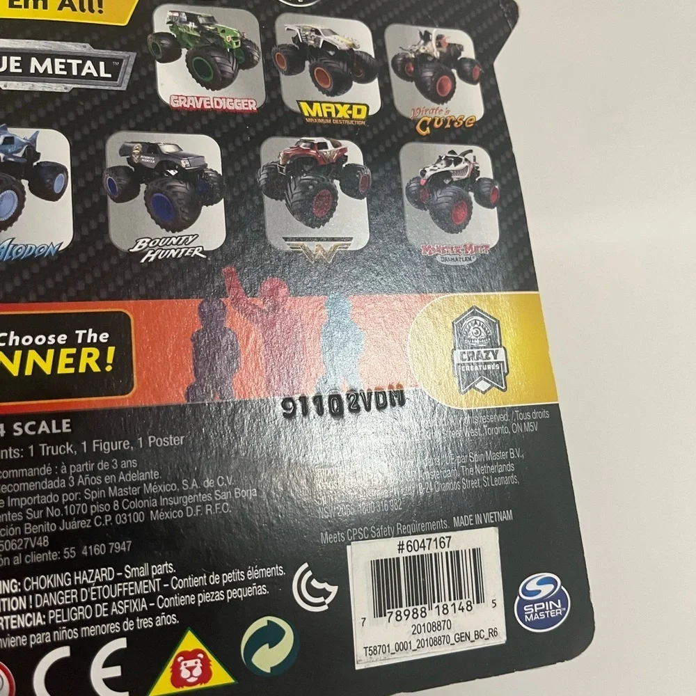 Monster Jam El Toro Orange Truck with Authenticity Seal
